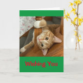 聖降誕祭お願い！ カード (黄色い花)