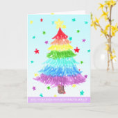 聖降誕祭が輝き輝くようにも カード (黄色い花)