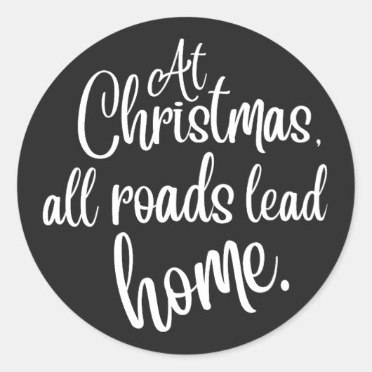 聖降誕祭にはあらゆる道路が通じる ラウンドシール (正面)