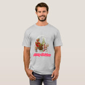 聖降誕祭に平和愛を広めたサンタクロース Tシャツ (正面フル)