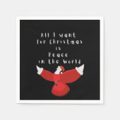 聖降誕祭に欲しいのは世界の平和 スタンダードカクテルナプキン (正面)