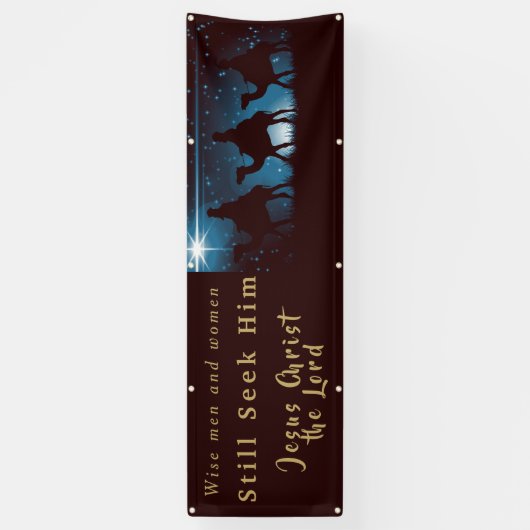 聖降誕祭に詳しい男女がまだ彼を探している 横断幕 (縦)