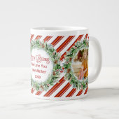 聖降誕祭のおじいさん、私たちはあなたの写真が大好き ジャンボコーヒーマグカップ (正面右)