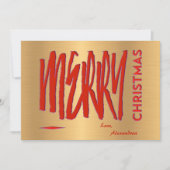 聖降誕祭のお目出しエレガントとモダン シーズンカード (正面)