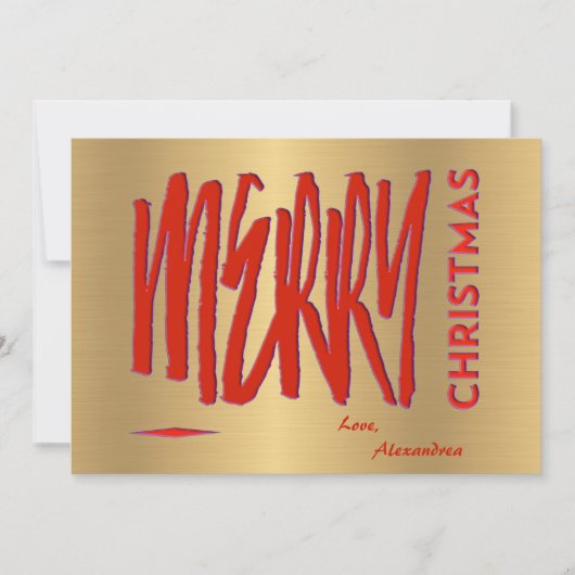 聖降誕祭のお目出しエレガントとモダン シーズンカード (正面)