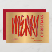 聖降誕祭のお目出しエレガントとモダン シーズンカード (正面/裏面)