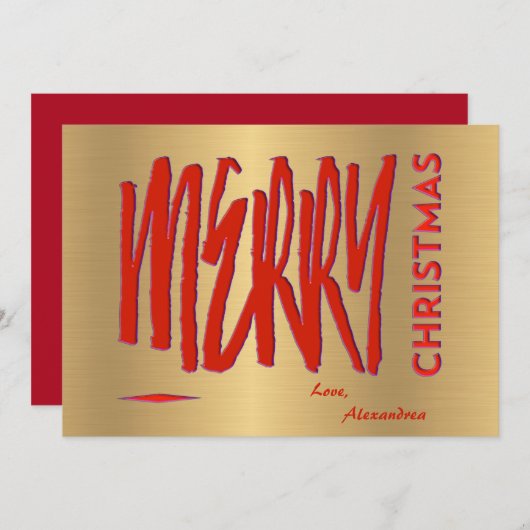 聖降誕祭のお目出しエレガントとモダン シーズンカード (正面/裏面)