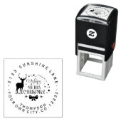 聖降誕祭のお目出しタイポグラフィモノグラム セルフインキングスタンプ (インサイチュ)