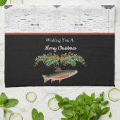 聖降誕祭のお目出しマスをお願い キッチンタオル (折り畳み)