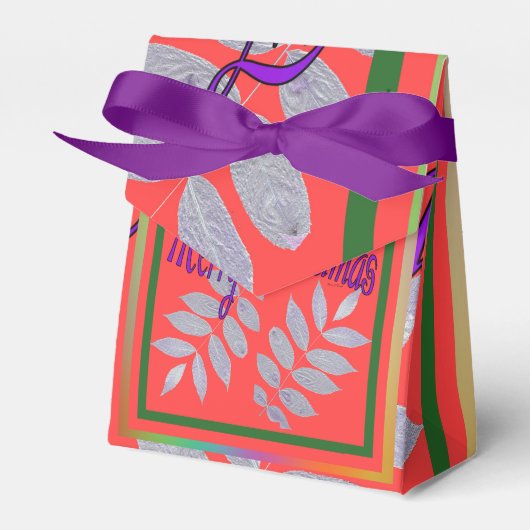 聖降誕祭のお目出し銀葉の フェイバーボックス (正面サイド)