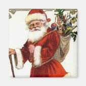 聖降誕祭のお目出とうヴィンテージさんのお願い マグネット (正面)