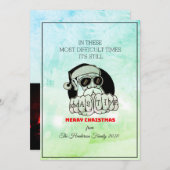 聖降誕祭のお目出とう，最も難しい時クール代にサンタ シーズンカード (正面/裏面)