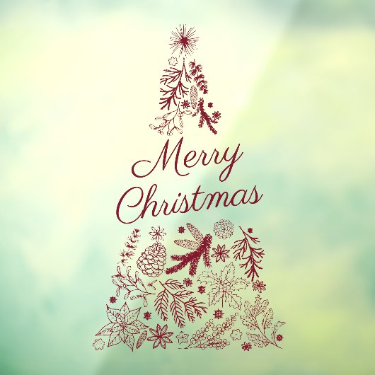 聖降誕祭のお目出度い窓がくっついてる ウィンドウサイン (シート3)