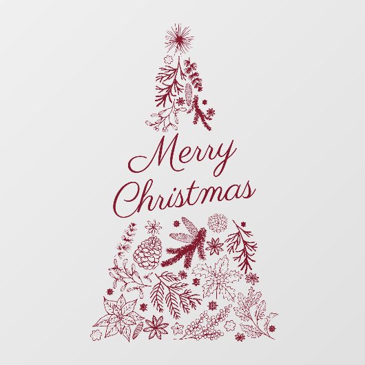 聖降誕祭のお目出度い窓がくっついてる ウィンドウサイン (シート)