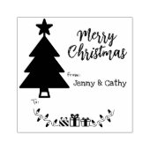 聖降誕祭のお目出度い、名前をカスタムする。 ラバースタンプ (インプリント)