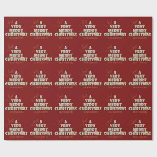 聖降誕祭のお目出度う赤をお願い ラッピングペーパー (フラット)