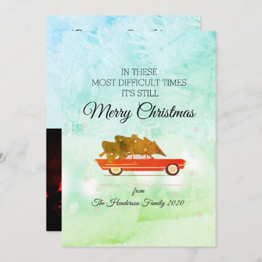 聖降誕祭のお目出度う,最もつらい時代の友人たち シーズンカード (正面/裏面)