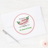 聖降誕祭のお祝いのテンプレートカスタマイズ。 ラウンドシール (封筒)