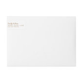 聖降誕祭のお祝いのバラホイルの住所 ラップアラウンドラベル (正面)