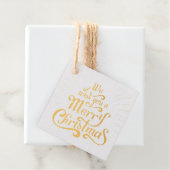 聖降誕祭のお祝いの台本金ゴールド フェイバータグ (箱)