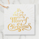 聖降誕祭のお祝いの台本金ゴールド フェイバータグ (正面)