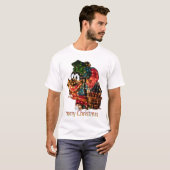 聖降誕祭のお祝いの灯 Tシャツ (正面フル)