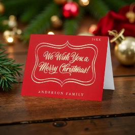 聖降誕祭のお祝いの金ゴールドクラシックの枠 シーズンカード