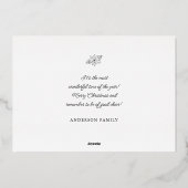 聖降誕祭のお祝いの金ゴールドクラシックの枠 箔シーズンカード (裏面)