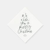 聖降誕祭のお祝いを楽しんでおもしろい スタンダードカクテルナプキン (角)