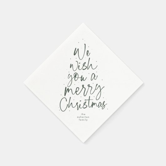 聖降誕祭のお祝いを楽しんでおもしろい スタンダードカクテルナプキン (角)