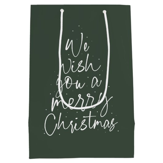 聖降誕祭のお祝いを楽しんでおもしろい ミディアムペーパーバッグ (裏面)