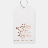 聖降誕祭のお祝いを申し上げるバラ ギフトタグ (裏面)