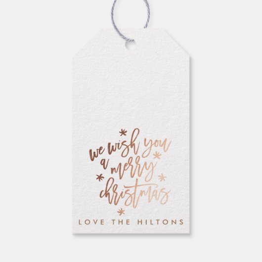 聖降誕祭のお祝いを申し上げるバラ ギフトタグ (裏面)