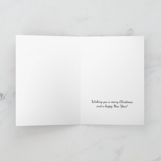 聖降誕祭のお祝いを祈るクリスマスムーン シーズンカード (内部)