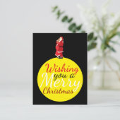 聖降誕祭のお祝いを祈るクリスマスムーン シーズンポストカード (スタンド正面)