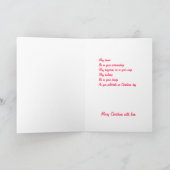 聖降誕祭のお祝いを シーズンカード (内部)