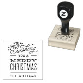 聖降誕祭のお祝いスタンプを押しパーソナライズされたてね ラバースタンプ (押印)