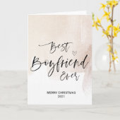 聖降誕祭のお祝い最高のに彼氏のクリスマス カード (黄色い花)