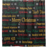 聖降誕祭のお祝い違うを | シャワーカーテン (正面)