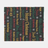 聖降誕祭のお祝い違うを | フリースブランケット (正面(横))