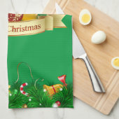 聖降誕祭のお祝い キッチンタオル (四つ折り)