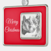 聖降誕祭のお祝い シルバープレートフレームオーナメント (左)