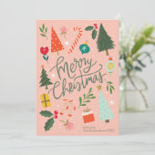 聖降誕祭のお祝い シーズンカード (スタンド正面)