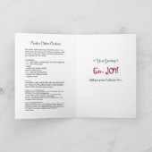 聖降誕祭のお祝い シーズンカード (内部)