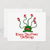 聖降誕祭のお祝い シーズンポストカード (正面/裏面)