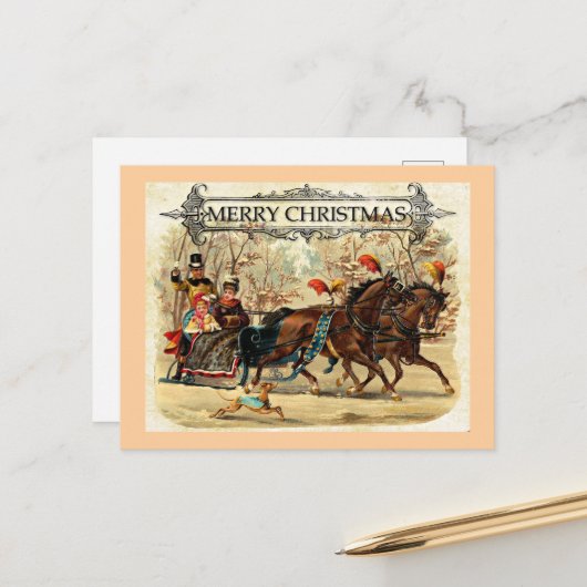 聖降誕祭のお祝い シーズンポストカード (正面/裏面インサイチュ)