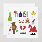 聖降誕祭のお祝い 招待状 (正面/裏面)