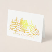 聖降誕祭のお祝い 箔カード (正面)