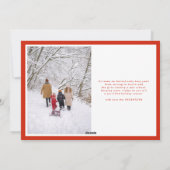 聖降誕祭のお祝い |薄いフォトフレームカスタム シーズンカード (裏面)