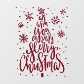 聖降誕祭のお祭りの飾り気のない書道 ウィンドウサイン (シート)